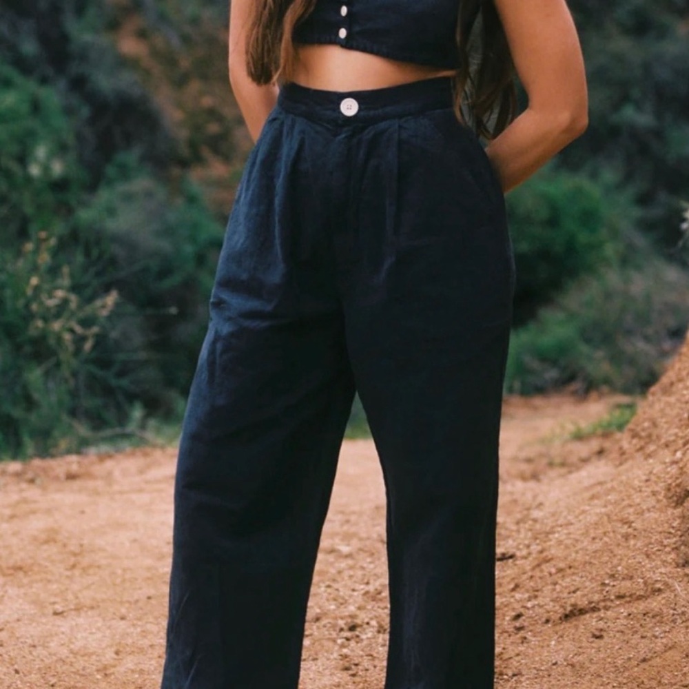 Rudy Jude Pleated Trousers in Black Indigo